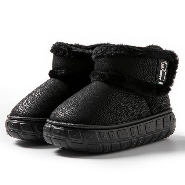 Snow Boots Outdoor Waterproof Closed Heel Slippers Women Winter Home New Couple Thick Sole Fleece Lined Warm Cotton_vogvips.com