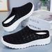 Women's Casual Shoes Are Breathable, Half-towed, And Wear A Pair Of Slippers Outside The Bag Head. Large Size Fashionable Women's Single Shoes_vogvips.com