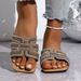 Spring/Summer New Rhinestone Flat Sandals For Women, Fashionable Square-Toed Slide Sandals, Large_vogvips.com