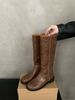 2024 Low Chunky Heel Long Women Round Toe Fashion Over-the-Knee High Straight Tube Riding Boots_vogvips.com