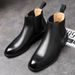 European Warm Series Men's Martin Autumn Genuine Cowhide Pointed Toe High Top Slip-On Leather Boots_vogvips.com