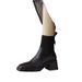 ShoeVault Chunky Knitted Short For Women 2025 Autumn Winter New High Heel Slim Versatile British Style Martin Stretch Sock Boots_vogvips.com