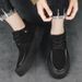 New 2025 Handmade Casual Leather Shoes, Men's Pointed Toe Lace-up Soft Sole Breathable Sneakers_vogvips.com