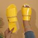 Large Size Shoes 2025 New Outerwear Chain Flat Bottomed Beach Sandals Slippers Women's_vogvips.com