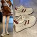 BN028 New 2024 Autumn Thick Soled Sports Women's Shoes Height Increasing Sneakers Splicing Student Trend Leather Casual Shoes_vogvips.com