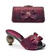 Accessorized high heels with bows Accessorized evening sandals with clutch shoe bag set_vogvips.com