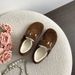 Women's Leather Slide Sandals H-Shaped Strap Flat Sandals Inner Height Increase Genuine Leather Cowhide Versatile Korean Version Fleece Lined Warm Fur_vogvips.com