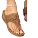 Large Toe Casual Sandals 2025 New Style For Women Wearing Thick Soled Flower Beach Flip Flops_vogvips.com