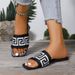 2025 Summer New Women's Letter Fashion Slippers Flat Shoes Beach Comfortable Versatile Sandals_vogvips.com