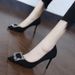 MTX French Style Workplace Versatile 2025 New Spring And Autumn Four Seasons Elegant Black Thin Heel Small Size Fashion_vogvips.com