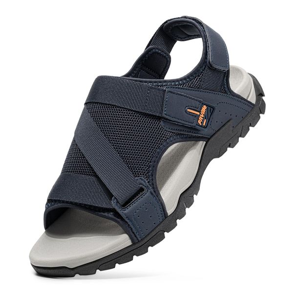 FitVille Diabetic Sandals For Men Wide Orthopedic Athletic Sandals With Arch Support Lightweight Breathable Outdoor Sandals For Beach Travel_vogvips.com