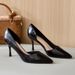 2025 Spring And Autumn New Sexy Side-Cut Out Shoes, Internet Celebrity French Style High Heels, Women's Elegant Black_vogvips.com