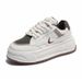 Little White Shoes Female Students Thick-soled Heightening Sports Board Shoes Tide Leisure Street Shooting_vogvips.com