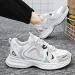 Men's Running Breathable Mesh Trendy Versatile Sneakers Athleisure Casual Style Clunky Shoes White Free Shipping_vogvips.com