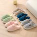 Winter Indoor Home Cotton W, Thick Sole, Warm, Comfortable, Fleece-Lined, Non-Slip, Maternity Slippers For Men And_vogvips.com