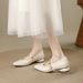 Retro Single-strap Women's Shoes, 2025 New Model, Square Toe, Shallow Cut, Fashionable And Versatile, Comfortable_vogvips.com