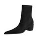 009-11 Fashionable And Simple Knight Women's Sexy Nightclub Look Thin Thick Heels Pointed Suede Short Boots_vogvips.com