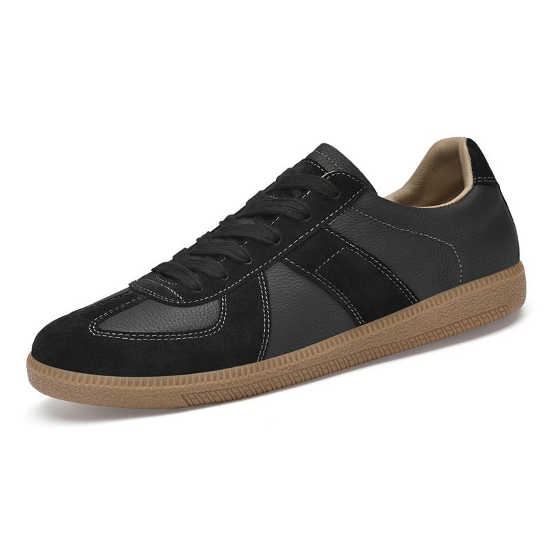 Dexun Shoes Men's First Layer Cowhide Comfortable Lace-up Board Shoes Genuine Leather Business Casual Beef Tendon Soft Sole Europea_vogvips.com