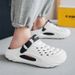 New Couple Models Hole Shoes Summer Women's Beach Lightweight Men's Baotou Waterproof Sandals Slippers Men_vogvips.com