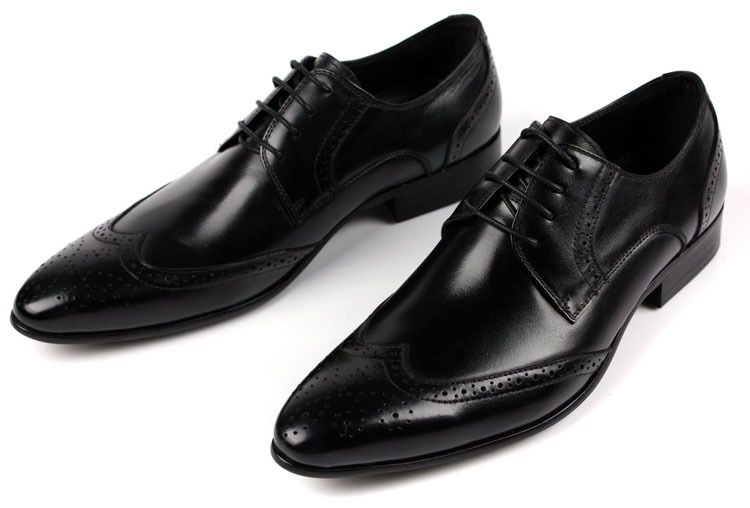New Men, Comfortable For Men's Formal Wear, Lace Up Pure Leather, Non Stuffy Work Leather Shoes_vogvips.com
