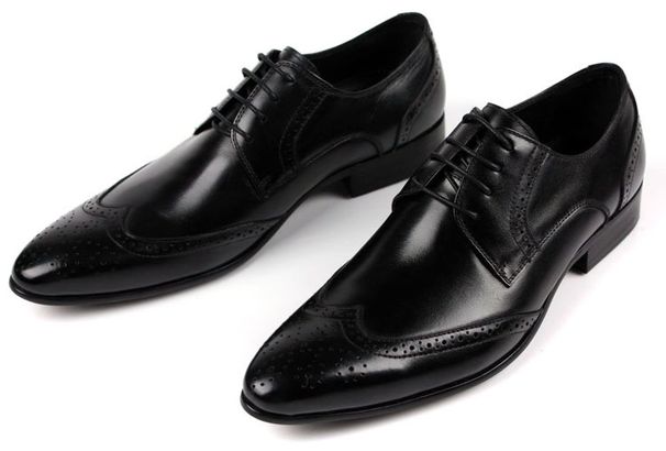 New Men, Comfortable For Men's Formal Wear, Lace Up Pure Leather, Non Stuffy Work Leather Shoes_vogvips.com