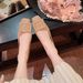In-stock Sheepskin Version~Square Buckle Commuting Chunky Heel Square Toe Elegant High-heeled Women's Genuine Leather_vogvips.com