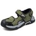 Summer Breathable And Casual Men's Sandals, Handcrafted Outdoor Sports Shoes With Hollowed-Out One-Foot Flip-Top Beach S_vogvips.com