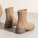 Stretch Slim 2025 Winter New Large-Toe Slimming Short Martin Boots Plus Size Women's Shoes_vogvips.com