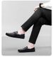 Embossed Crocodile Pattern Beanie Shoes Large Size Round Head Driving Shoes Casual Shoes Lazy Men's Shoes_vogvips.com