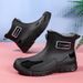 Voyage 2025 New Cross-Border Waterproof Non-Slip Short Men's Rain Boots Outdoor Thick-Soled Kitchen Work Couple Rubber Shoes_vogvips.com