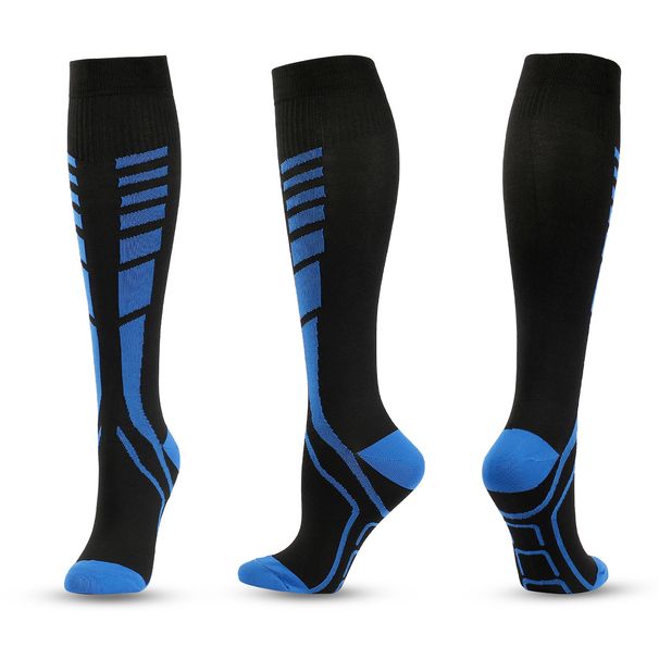 New men's and women's sports pressure socks multi-color outdoor running high tube compression socks_vogvips.com