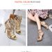 Stunning Gold High Heel Open - Toe Sandals: Elegant Leaf Detailing, Perfect For Summer Evenings And Parties_vogvips.com