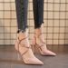 Sexy Pointed Toe High Heels 2025 Spring New Fashion Cross Strap Single Suede Stiletto Shallow Mouth Women's Shoes_vogvips.com