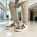 Men's Retro Leather & Suede Sneakers - Casual Lace-Up Shoes With Gum Sole, Versatile For Everyday Wear_vogvips.com