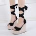 Women’s Shoes Fashion High Heel Women's Shoes Ankle Strap Rope Wedge Heel 16 Cm Sandals_vogvips.com