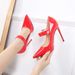 Fairy Style Rhinestone European And American New Pointed Toe Shallow Mouth Ultra Catwalk Large Size Buckle Fashion Show_vogvips.com
