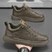 High Top Spring New Breathable Waterproof Anti Slip Chef Men's Versatile Black Leather Sports And Leisure Shoes_vogvips.com