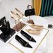 237-1 European And American Sexy Slimming Toe-Shaping Glossy Patent Leather Shallow Mouth Pointed Toe Metal Chain_vogvips.com