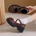 Uniform Spring 2025 New Style Bow Thick Bottom Versatile Anti Slip Silver Mary Jane Small Leather Women's Single Shoes_vogvips.com