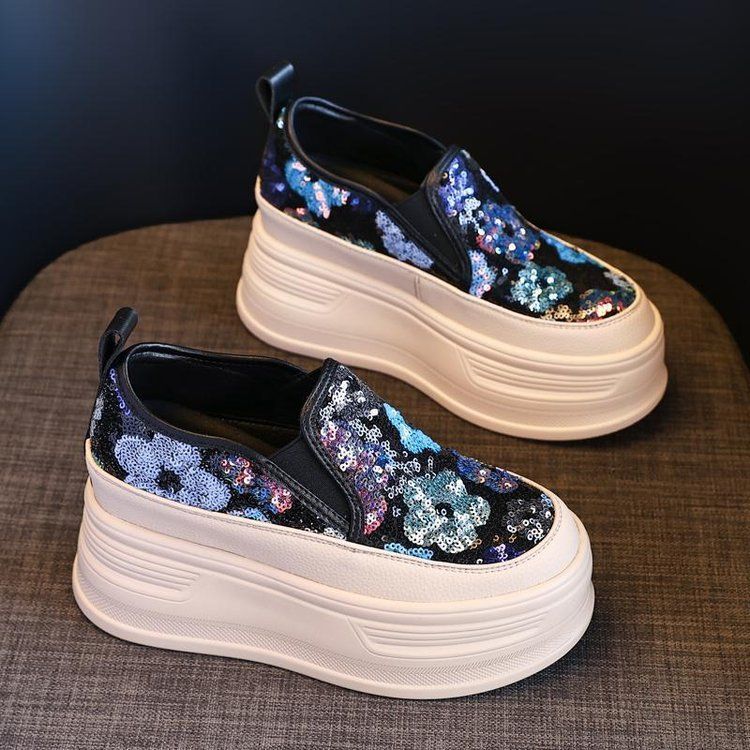 inner Height-increasing Foot-set Breathable Mesh Shoes Women's Lazy Wedge Heels Thick-soled Muffin Single Shoes_vogvips.com