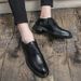 Euro Step Brogue Leather For Men Business Formal Casual British Style Pointed Toe Groom Wedding Shoes Soft Sole Korean Version_vogvips.com
