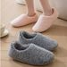 Asgard Winter For Women Indoor Non-slip Warm Soft Fluffy Solid Color Flat Cotton Slipper Lady Fashion Cozy Home Slippers_vogvips.com