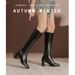 Gomeini Korean Style 2024 Versatile Square Toe High Heel Stretch Slim Over-the-Knee Long Boots For Women 818-A_vogvips.com