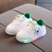 Light-Up 2026 Korean Version New Children's Sneakers White Star-Shaped Student Baby Walking Shoes_vogvips.com