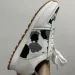 Womens Leopard Print Chunky Sneakers Leather Fabric Upper Lace Up Design Non Slip Thick Sole For Streetwear And Daily_vogvips.com