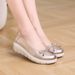 Women's Wedge Slip-On Single Shoes plus Size Platform Loafers Spring Fashion with Bows_vogvips.com
