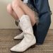 Brown V-Neck Chunky Heel Long For Women Summer 2024 New Slimming Over-the-Knee Western Cowboy Riding Boots_vogvips.com