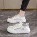 Summer Women's Shoes Breathable Hollow-Out Mesh Shoes, Korean Version Versatile Thick-Soled Sports Shoes, Casual Sneaker_vogvips.com