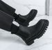 Men's High-top Martin British-style Short Winter Men's Shoes, Vintage Brogue Boots, Thick-soled Slip-on Chelsea Boots_vogvips.com