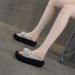 Rhinestone Outer Wear One-word Cool Slippers Women's Bow Casual Versatile Platform Beach Women's Shoes_vogvips.com